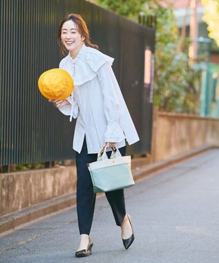 TOPKAPI 【Breath TOPKAPI】リプルネオレザー ミニトートバッグ グリーングレー