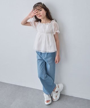 ANY KIDS 【一部店舗/WEB先行販売アイテム】2WAY シアードビーブラウス ホワイト