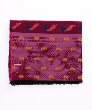 POLS コットン・キュプラ MIXTURE　フサスカーフ レッド