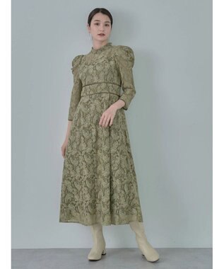 earth music&ecology 総レースワンピース Olive