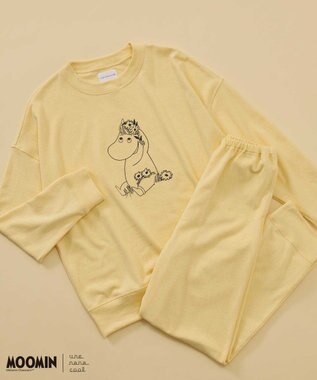 une nana cool 【綿100%】MOOMIN × une nana cool ガーゼ裏毛長袖パジャマ