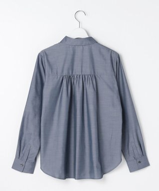 ANY SIS L ボウタイ付きビジュー シャツ シャンブレーブルー