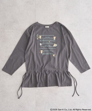 earth music&ecology 【予約】リラックマ×earth ブラウジングロンT チャコールグレー