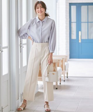 ANY SIS 【WEB・一部店舗限定】褒めらレディ ワイド パンツ アイボリー