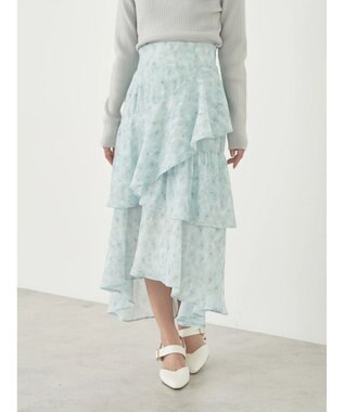 earth music&ecology 花柄フィッシュテールスカート