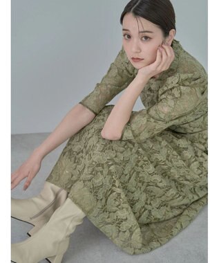 earth music&ecology 総レースワンピース Olive