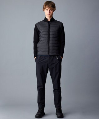 JOSEPH ABBOUD MOUNTAIN 【軽量/保温性/防風性】バルキーウール キルト ブルゾン ブラック系