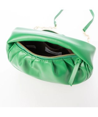 UNBILLION cachecache ハーフムーンギャザー2wayミニショルダー グリーン