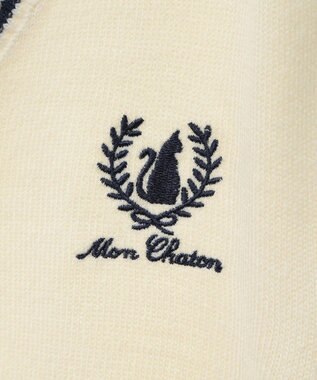 earth music&ecology キャットロゴショートニットプルオーバー Ivory