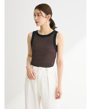 Green Parks ・ＳＵＧＡＲ　ＳＰＯＯＮ　ボーダーアメスリタンクトップ Black