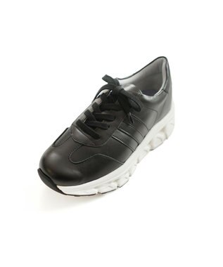Pointer 日本製 本革 穴開きソールスニーカー ブラック