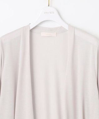 ANY SIS 【洗える】サラサラ着流し カーディガン ローズグレー