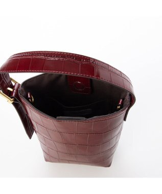 UNBILLION カシュカシュ cachechche / クロコ型押し2wayミニショルダー ワイン