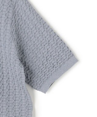 JOSEPH HOMME ドライコットンリンクス　半袖クルーネックニット スカイブルー系