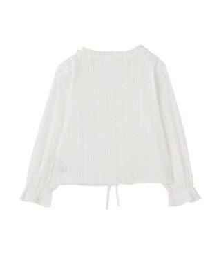 earth music&ecology 【綿100％】コットンレースブラウス Off White