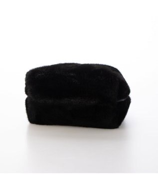 UNBILLION カシュカシュ cachecache / ミンク風エコファー2wayボックストート ブラック