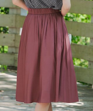 Tiaclasse パニエ付きフレアスカート ピンク