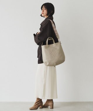 russet ソフトレザー 2WAYトートバッグ(CE-1611) GrayBeige