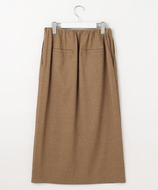 自由区 L シルクネップツイード スカート ダークキャメル