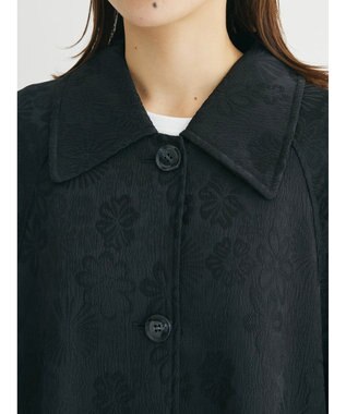 Green Parks ・ＥＬＥＮＣＡＲＥ　ＤＵＥ　ジャカードステンカラーコート Black