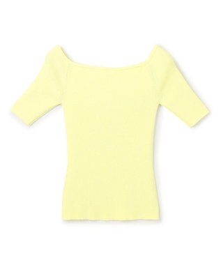 uncrave リネンニット オフショルトップス イエロー