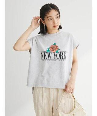 Green Parks ■別注ＲＵＳＳＥＬＬ　ＡＴＨＬＥＴＩＣ　ワイドフレンチＴ Gray Mixture