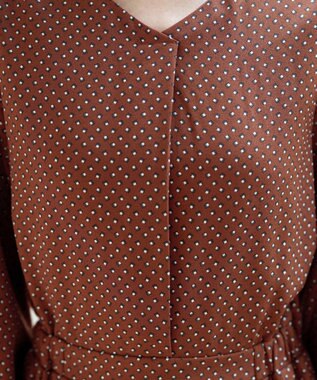 Tiaclasse 【洗える・新色追加】パフスリーブプリーツワンピース テラコッタ