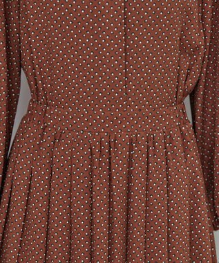 Tiaclasse 【洗える・新色追加】パフスリーブプリーツワンピース テラコッタ