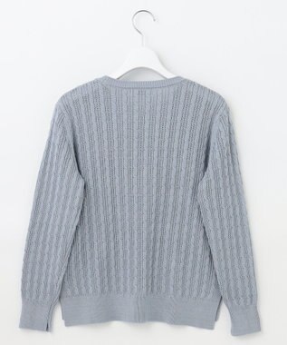 J.PRESS LADIES L 【洗える】 ギザマーセライズコットン ニット ダルブルー系