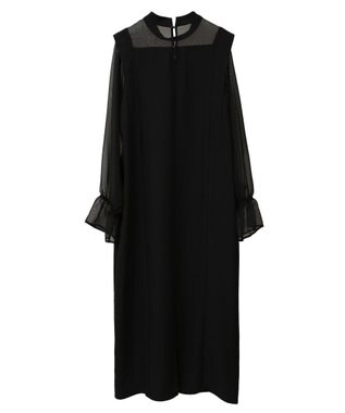 CRAFT STANDARD BOUTIQUE シアー切替えワンピース Black