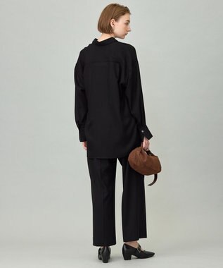 ICB L 【洗える】 シアービエラ デザインシャツ ブラック系