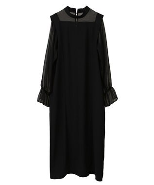 CRAFT STANDARD BOUTIQUE シアー切替えワンピース Black