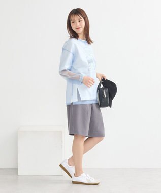earth music&ecology シアールーズニットプルオーバー Light Blue