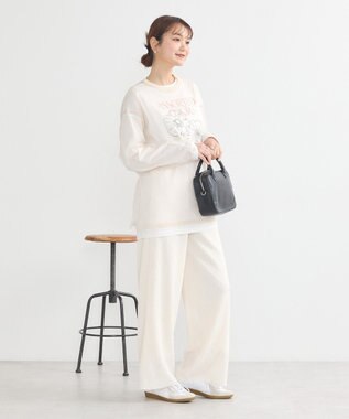 earth music&ecology シアールーズニットプルオーバー Pink Beige