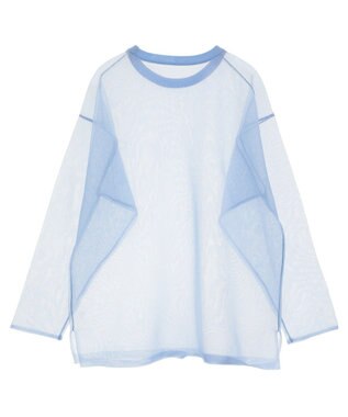 earth music&ecology シアールーズニットプルオーバー Light Blue