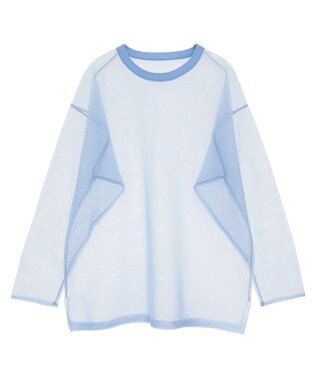 earth music&ecology シアールーズニットプルオーバー Light Blue