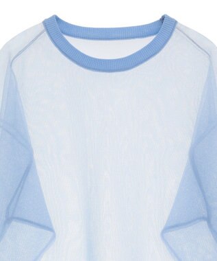 earth music&ecology シアールーズニットプルオーバー Light Blue