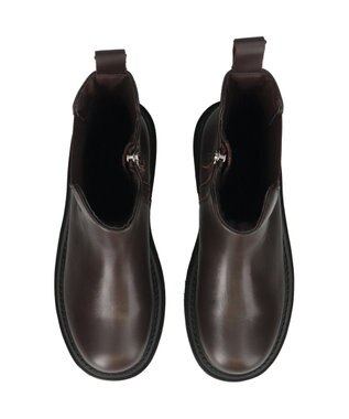 Bridget Birkin 【PARADIS COULEUR】防滑ソール撥水サイドゴアショートブーツ ダークブラウン