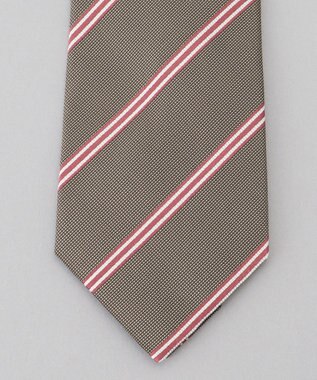 GOTAIRIKU  GOTAIRIKU別注【日本製】シルク ネクタイ_レジメンタル柄 ダークブラウン系1