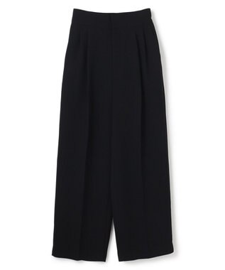 uncrave 【防しわ・洗濯機洗い可】ウォッシャブル ダブルクロス ワイドパンツ（uncrave STANDARD） ブラック