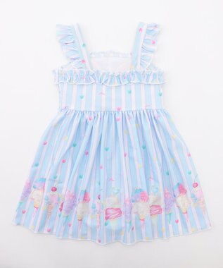 ANY KIDS 【UVカット】フリルワンピース水着 サックスブルー×アイス