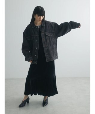 Green Parks armonia．ベロアキャミワンピース Black