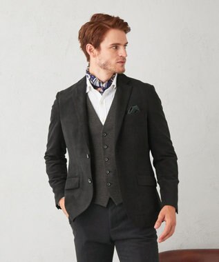 JOSEPH ABBOUD 【多機能/ストレッチ】ツィーディージャージーベスト グレー系