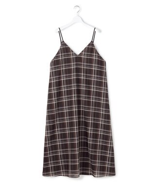 23区 【先行予約】ハイツイストシアーチェック キャミソールワンピース ブラウンチェック