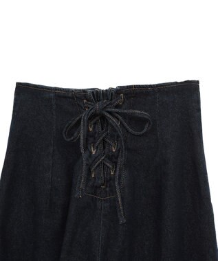earth music&ecology フロントＺＩＰバックレースアップデニム Indigo