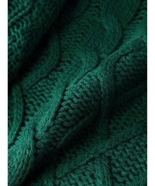 earth music&ecology ウォッシャブルケーブルプルオーバー Green