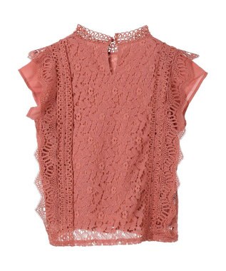 Green Parks ・Ｐｅｔｉｔ　Ｆｌｅｕｒ　フレンチレーシ－ブラウス Pink