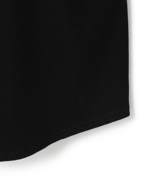 ICB 【洗える】【OUR WACOAL コラボ】カップイン スクエアネックロングTシャツ ブラック系