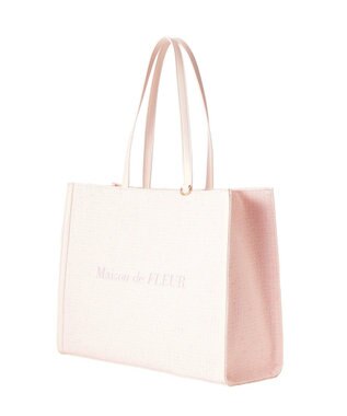 Maison de FLEUR ツイードキャリーオントートバッグ Pink