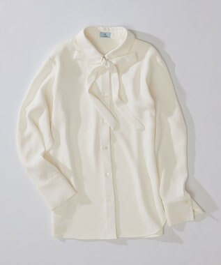 組曲 ポインテッドカラーボウタイ ブラウス アイボリー系